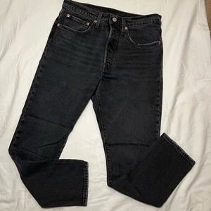 Levi’s Women’s 501 Skinny Jeans Black Ankle Length